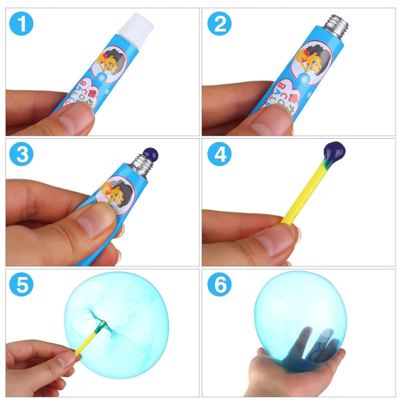 Magic Plastic Touchable Blow Bubbles Set (PACK OF 2)