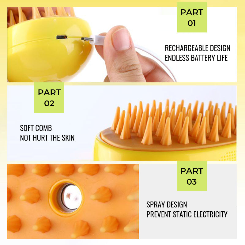 Cat Grooming Comb with Steam