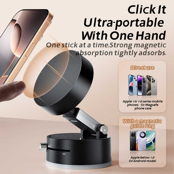 Magnetic suction mobile phone holder