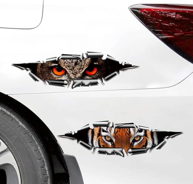 Cat Eyes Peeking Car Stickers