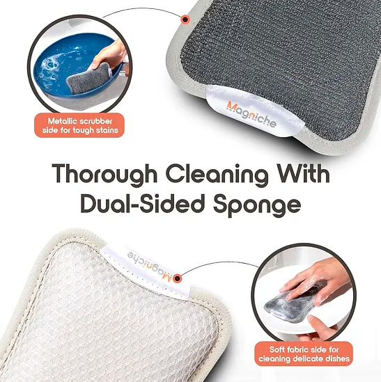 Magnetized Dishwashing Sponge